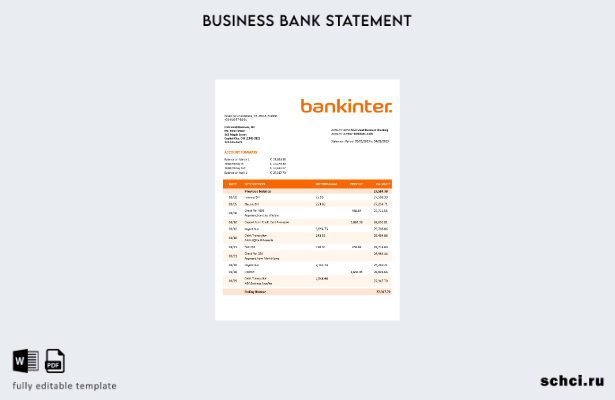 скачать цифровую версию отчета Bankinter о предприятии в формате Word и PDF шабл